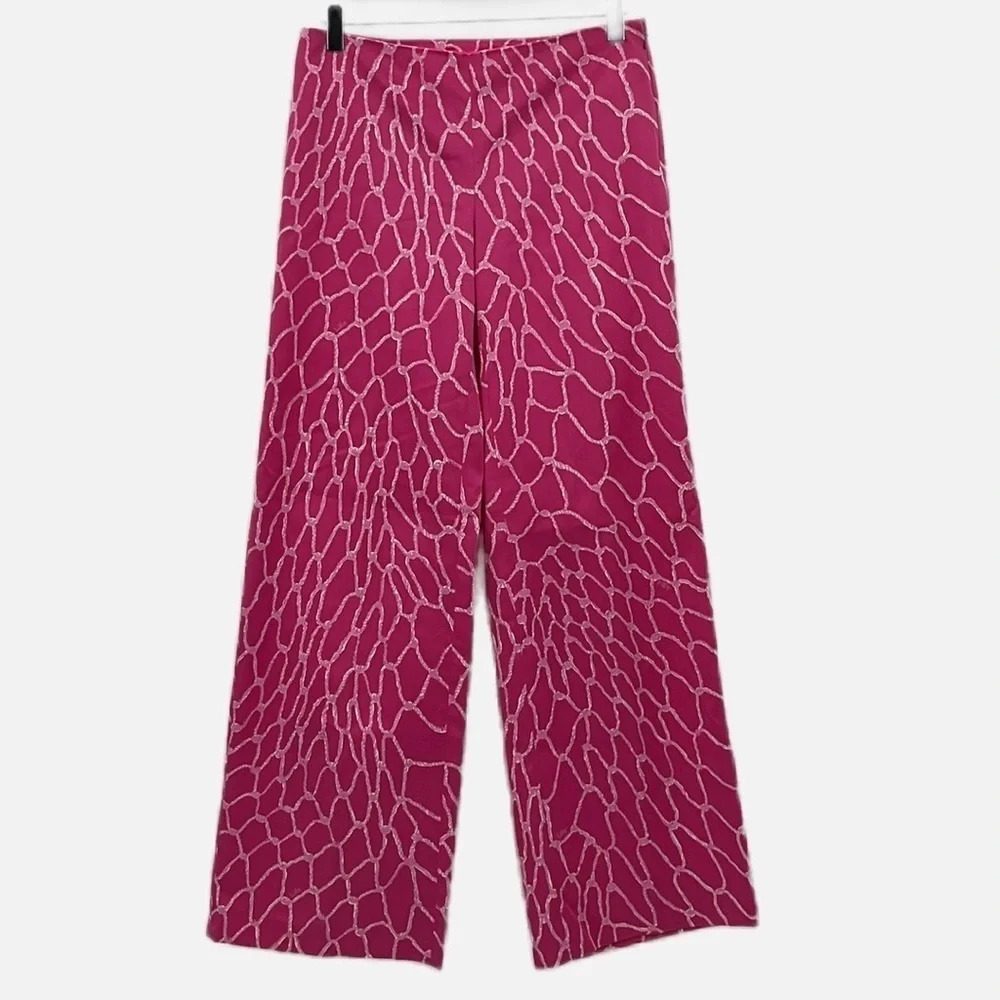 Lilly Pulitzer Falling Off The Grid Pink Wide Leg Pants - Size 2